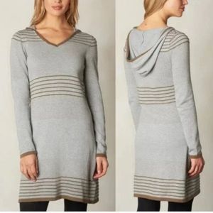 Prana Gray and Brown Long Sleeve Dress